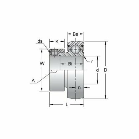 Ami Bearings SINGLE ROW BALL BEARING - 25MM STAINLESS LIGHT EXTRA NARROW ECC COLL BRG INSERT MU005